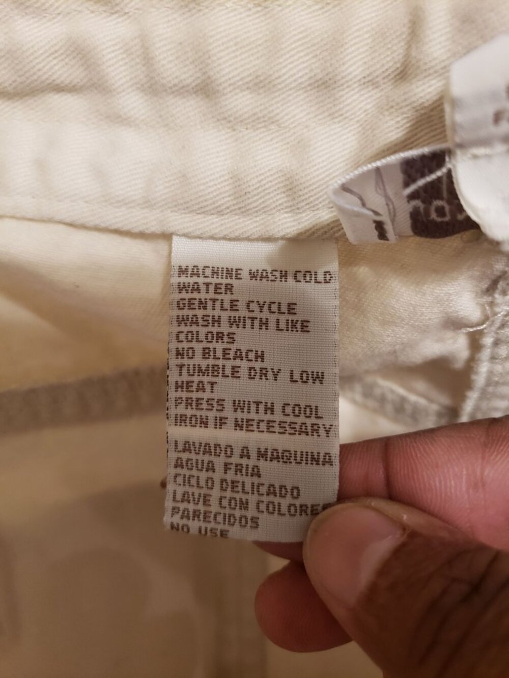Jones New York Sports 100% cotton, khaki color straight leg pants, size 14 - Picture 7 of 7